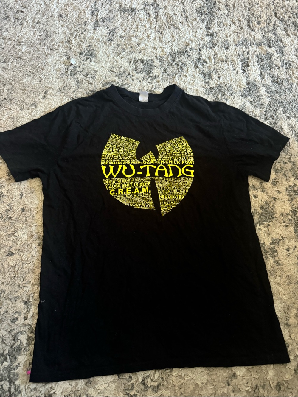 Vintage Wu-Tang Logo Short Sleeve Tee - Black/Yellow